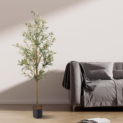 Artificial Fake Olive Tree 4FT 1Pack Faux Olive Tree for Home Decor