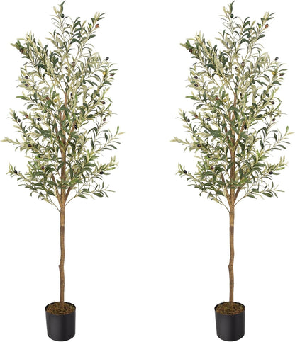 Artificial Fake Olive Tree 4FT 1Pack Faux Olive Tree for Home Decor