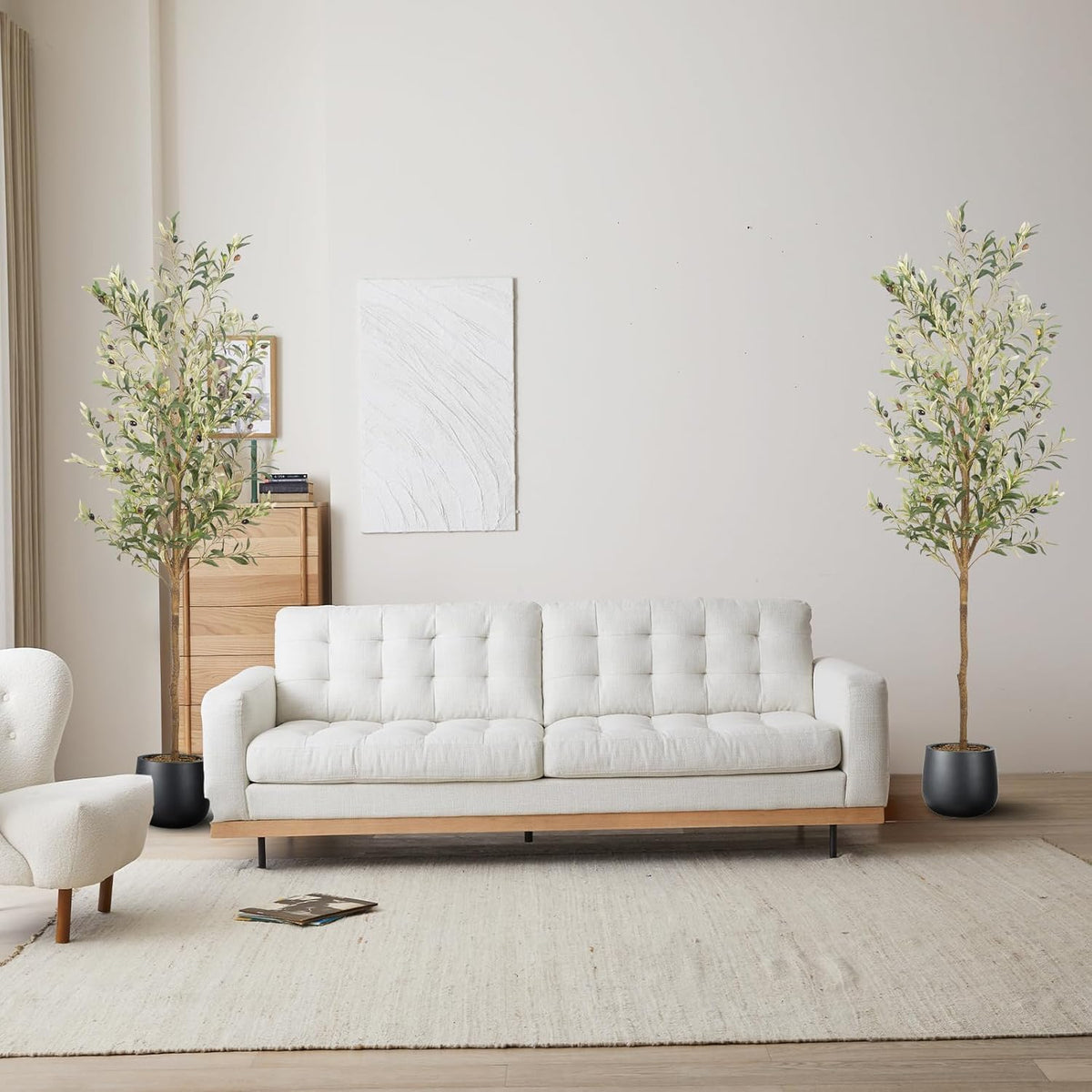 Artificial Fake Olive Tree 4FT 1Pack Faux Olive Tree for Home Decor