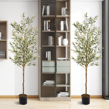 Artificial Fake Olive Tree 4FT 1Pack Faux Olive Tree for Home Decor