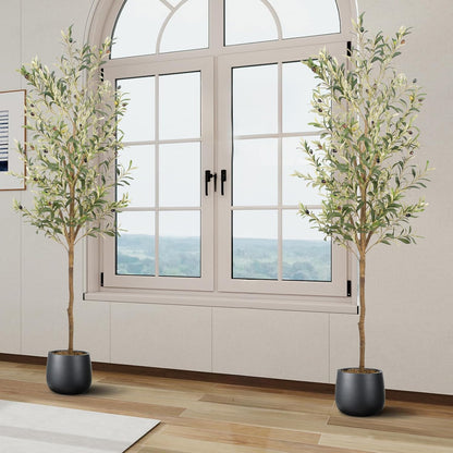 Artificial Fake Olive Tree 4FT 1Pack Faux Olive Tree for Home Decor