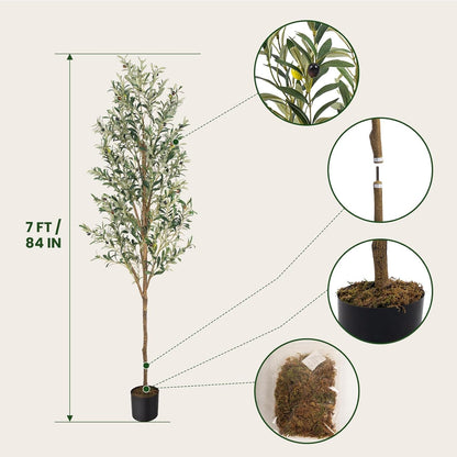 Artificial Fake Olive Tree 4FT 1Pack Faux Olive Tree for Home Decor