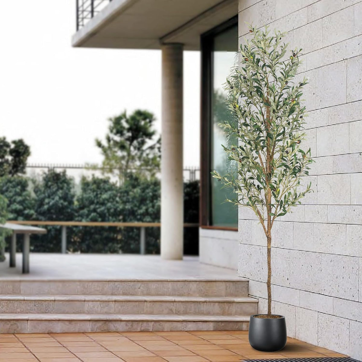 Artificial Fake Olive Tree 4FT 1Pack Faux Olive Tree for Home Decor