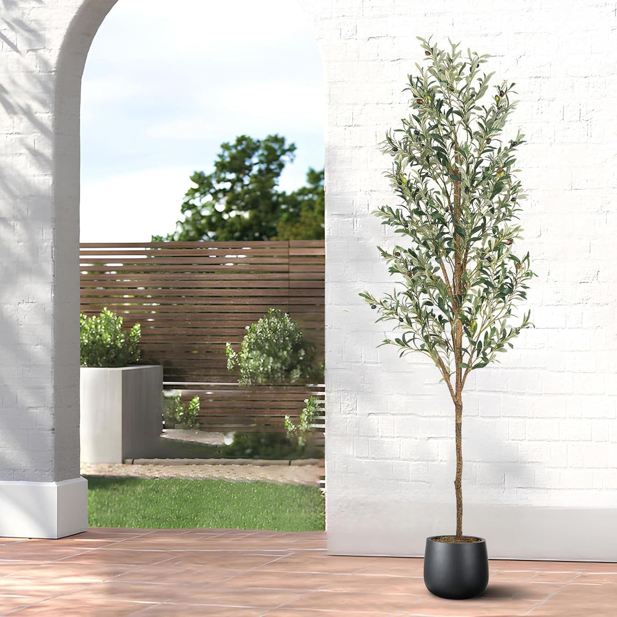 Artificial Fake Olive Tree 4FT 1Pack Faux Olive Tree for Home Decor