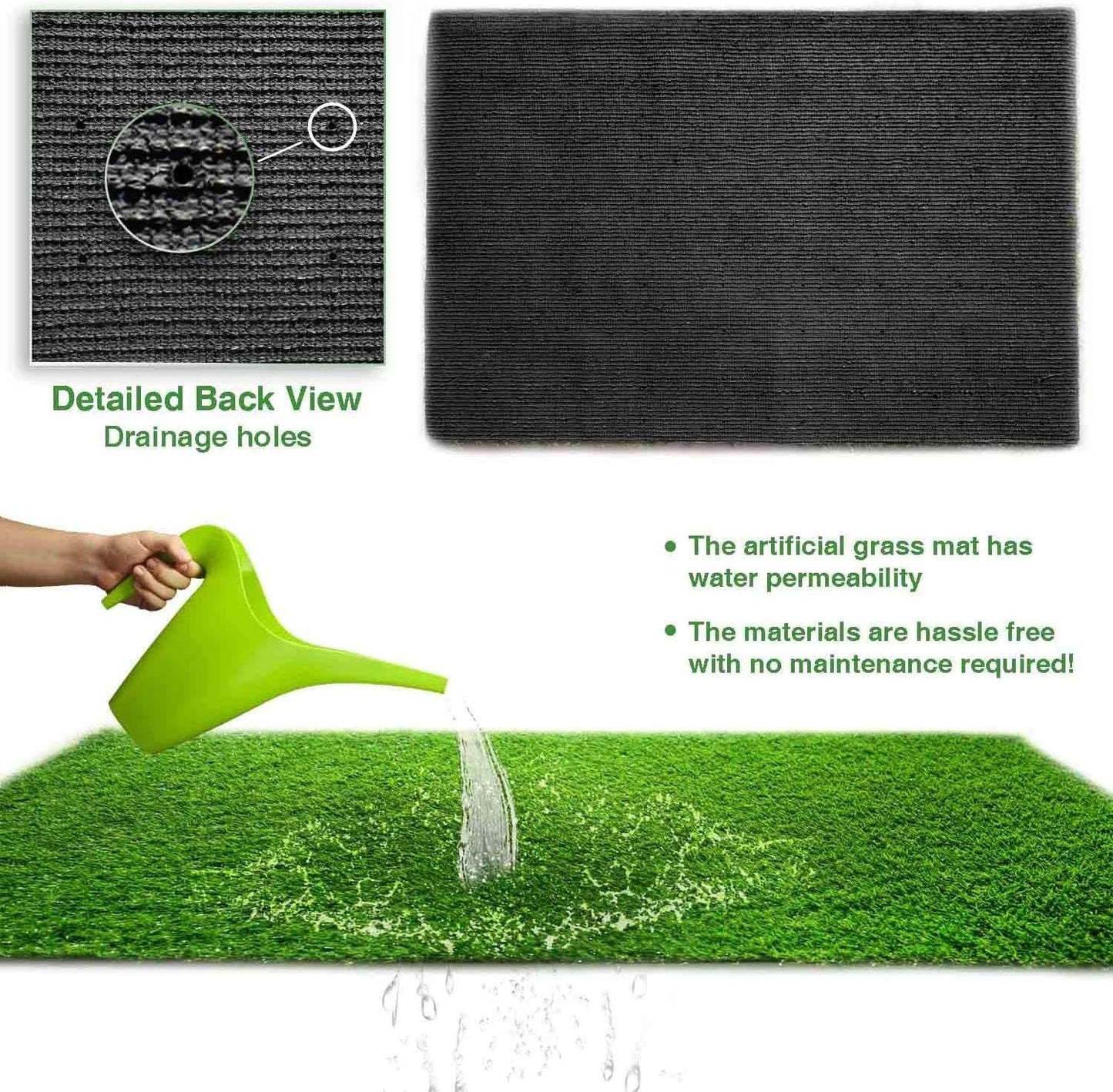 Thick Artificial Grass Turf Lawn Customized Size 6.5 x 10 Feet, 1.38" Indoor Outdoor Garden Lawn Landscape Synthetic Grass Mat Fake Grass Rug