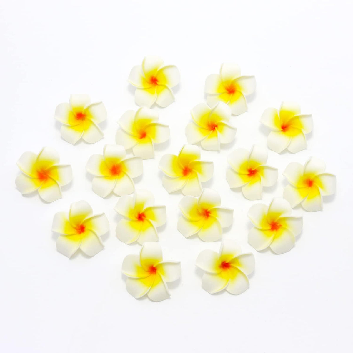 100Pcs Artificial Plumeria Frangipani Flower, Floating Flowers for Pool