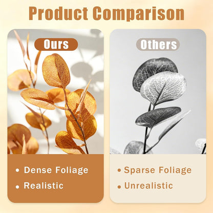 Artificial Fall Eucalyptus Tree 2FT, Faux Potted Tree Indoor | Realistic Small Artificial Fall Eucalyptus Tree for Tabletop, Desk, Shelf & Home Decor