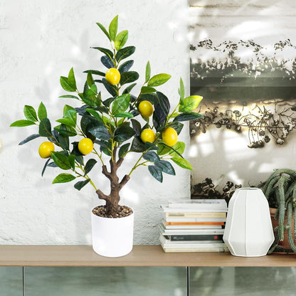 Artificial Fall Eucalyptus Tree 2FT, Faux Potted Tree Indoor | Realistic Small Artificial Fall Eucalyptus Tree for Tabletop, Desk, Shelf & Home Decor