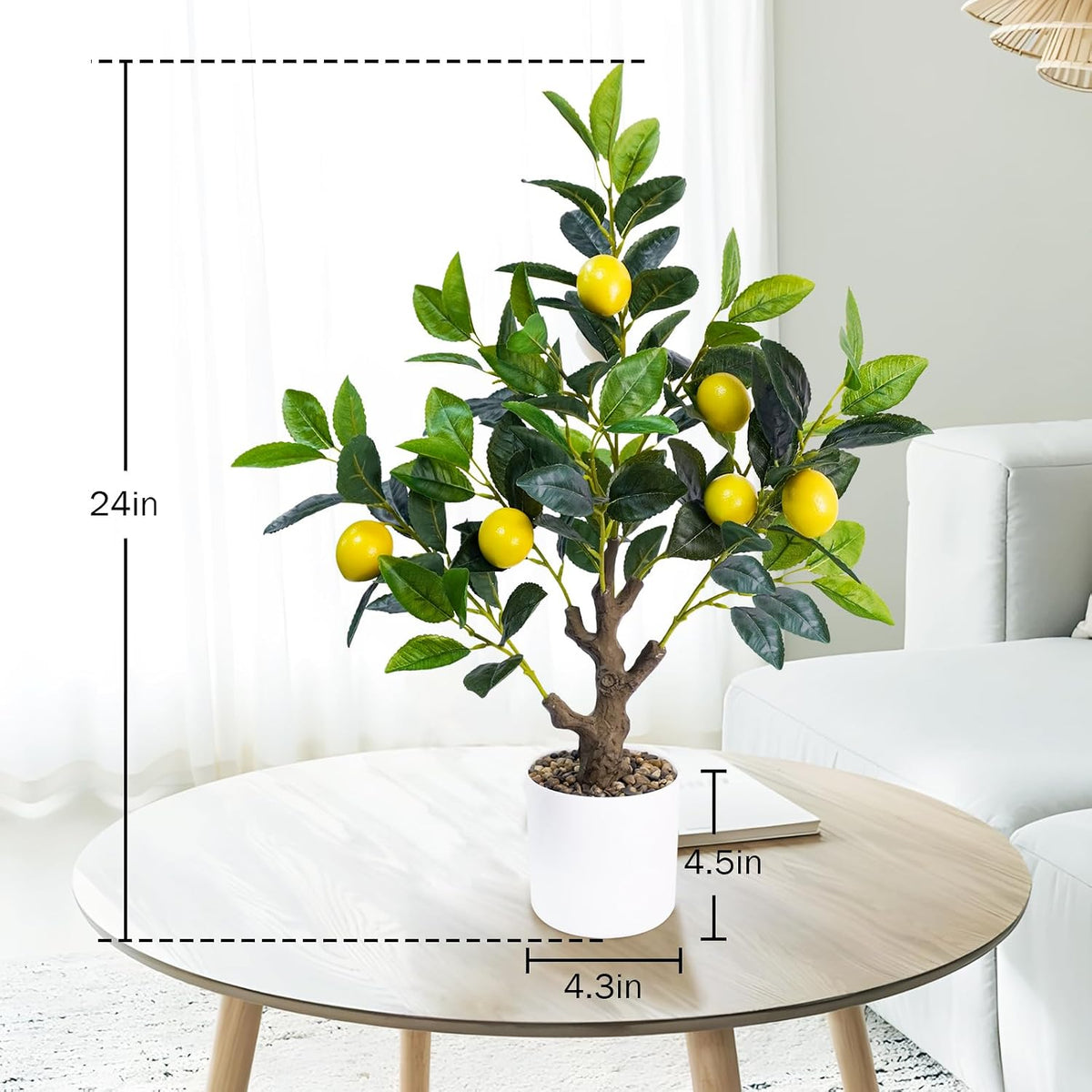 Artificial Fall Eucalyptus Tree 2FT, Faux Potted Tree Indoor | Realistic Small Artificial Fall Eucalyptus Tree for Tabletop, Desk, Shelf & Home Decor