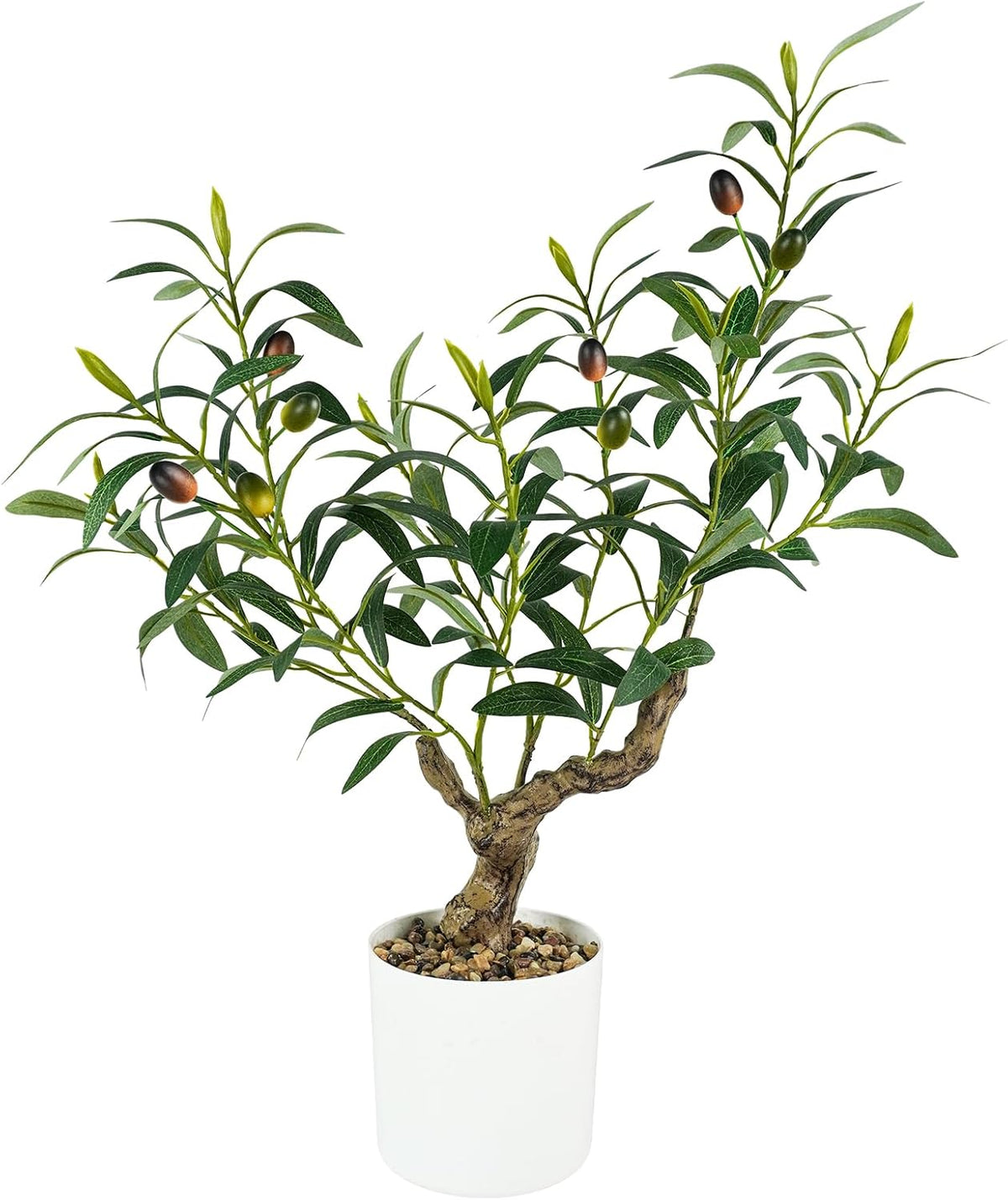 Artificial Fall Eucalyptus Tree 2FT, Faux Potted Tree Indoor | Realistic Small Artificial Fall Eucalyptus Tree for Tabletop, Desk, Shelf & Home Decor