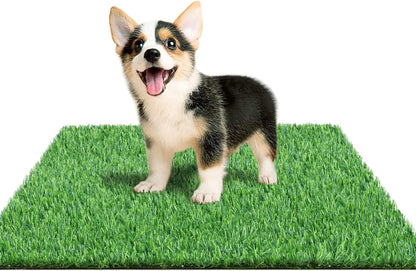 30 x 20 inches 2 Pack Fake Grass Pee for Dogs Artificial Grass Rug Pad for Puppy Potty Washable Grass Mat for Pet Training with Drainage Hole