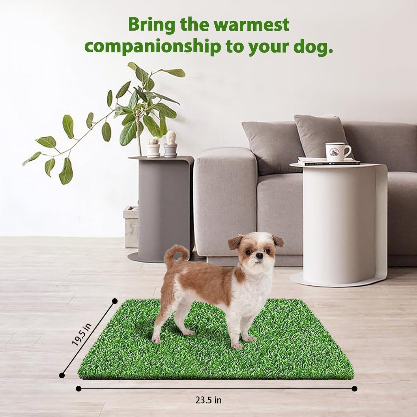 30 x 20 inches 2 Pack Fake Grass Pee for Dogs Artificial Grass Rug Pad for Puppy Potty Washable Grass Mat for Pet Training with Drainage Hole