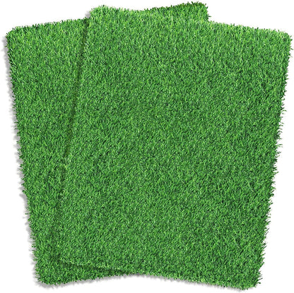 30 x 20 inches 2 Pack Fake Grass Pee for Dogs Artificial Grass Rug Pad for Puppy Potty Washable Grass Mat for Pet Training with Drainage Hole