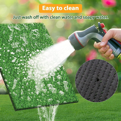30 x 20 inches 2 Pack Fake Grass Pee for Dogs Artificial Grass Rug Pad for Puppy Potty Washable Grass Mat for Pet Training with Drainage Hole