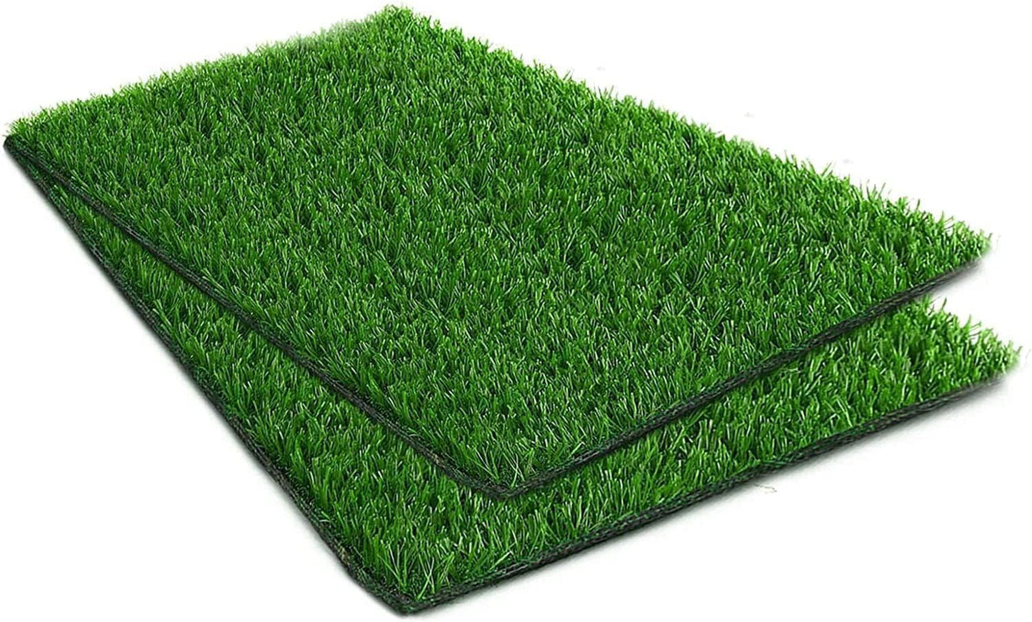 30 x 20 inches 2 Pack Fake Grass Pee for Dogs Artificial Grass Rug Pad for Puppy Potty Washable Grass Mat for Pet Training with Drainage Hole