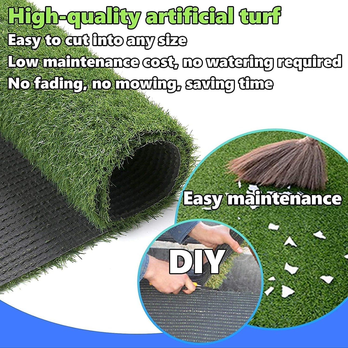 30 x 20 inches 2 Pack Fake Grass Pee for Dogs Artificial Grass Rug Pad for Puppy Potty Washable Grass Mat for Pet Training with Drainage Hole
