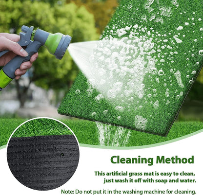 30 x 20 inches 2 Pack Fake Grass Pee for Dogs Artificial Grass Rug Pad for Puppy Potty Washable Grass Mat for Pet Training with Drainage Hole