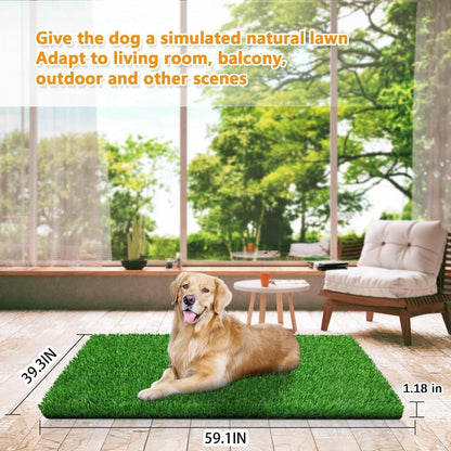 30 x 20 inches 2 Pack Fake Grass Pee for Dogs Artificial Grass Rug Pad for Puppy Potty Washable Grass Mat for Pet Training with Drainage Hole