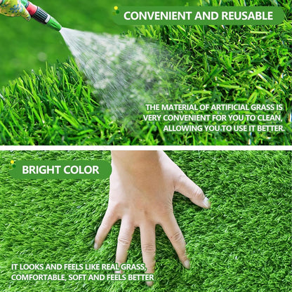 30 x 20 inches 2 Pack Fake Grass Pee for Dogs Artificial Grass Rug Pad for Puppy Potty Washable Grass Mat for Pet Training with Drainage Hole