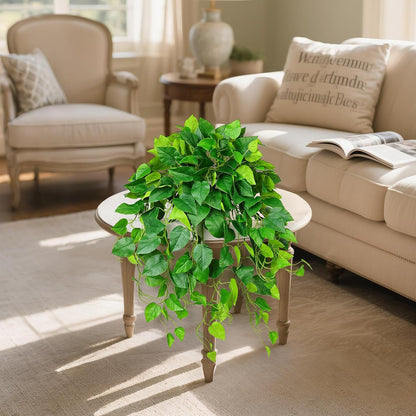 Hanging Plant Artificial Ivy – 40" Fake Potted Plants with Pot, 2PCS Trailing Greenery Vines for Indoor Shelf, Bedroom, Living Room, Bathroom, Office, or Outdoor Porch Decoration