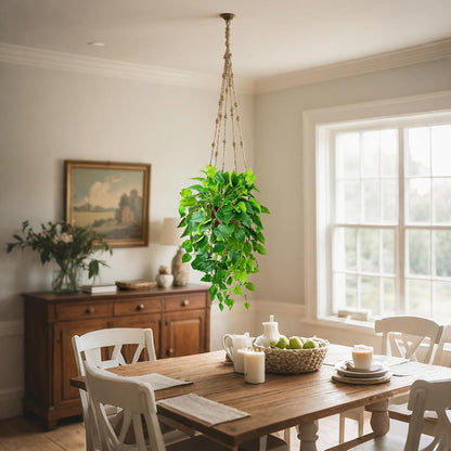 Hanging Plant Artificial Ivy – 40" Fake Potted Plants with Pot, 2PCS Trailing Greenery Vines for Indoor Shelf, Bedroom, Living Room, Bathroom, Office, or Outdoor Porch Decoration