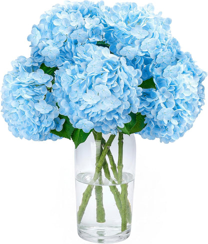 10PCS Pink Hydrangea Artificial Flowers, Faux Hydrangeas Bouquets | with Gift Box, for Wedding Centerpieces, DIY Bouquets, Bridal Shower, Home Decor