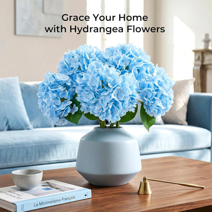 10PCS Pink Hydrangea Artificial Flowers, Faux Hydrangeas Bouquets | with Gift Box, for Wedding Centerpieces, DIY Bouquets, Bridal Shower, Home Decor