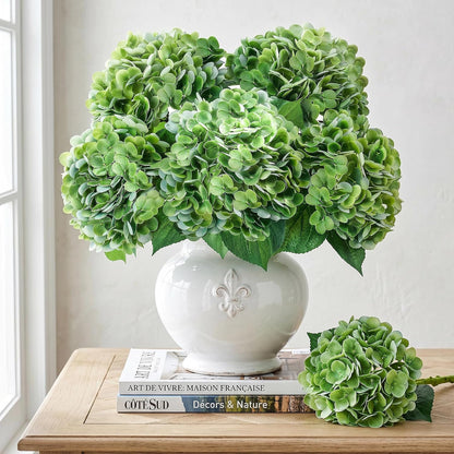 10PCS Pink Hydrangea Artificial Flowers, Faux Hydrangeas Bouquets | with Gift Box, for Wedding Centerpieces, DIY Bouquets, Bridal Shower, Home Decor