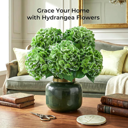 10PCS Pink Hydrangea Artificial Flowers, Faux Hydrangeas Bouquets | with Gift Box, for Wedding Centerpieces, DIY Bouquets, Bridal Shower, Home Decor