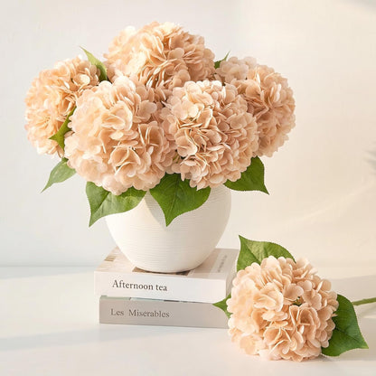 10PCS Pink Hydrangea Artificial Flowers, Faux Hydrangeas Bouquets | with Gift Box, for Wedding Centerpieces, DIY Bouquets, Bridal Shower, Home Decor
