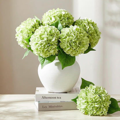 10PCS Pink Hydrangea Artificial Flowers, Faux Hydrangeas Bouquets | with Gift Box, for Wedding Centerpieces, DIY Bouquets, Bridal Shower, Home Decor