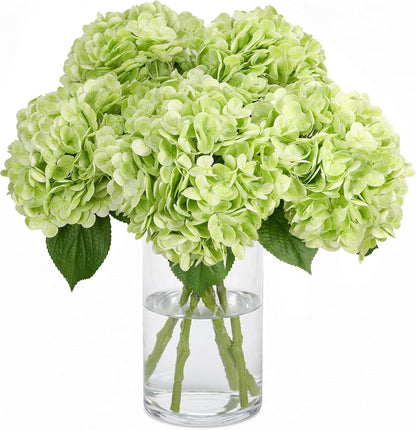 10PCS Pink Hydrangea Artificial Flowers, Faux Hydrangeas Bouquets | with Gift Box, for Wedding Centerpieces, DIY Bouquets, Bridal Shower, Home Decor