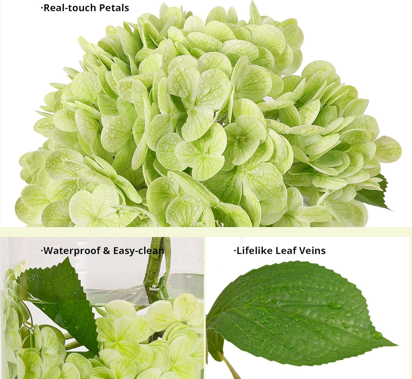 10PCS Pink Hydrangea Artificial Flowers, Faux Hydrangeas Bouquets | with Gift Box, for Wedding Centerpieces, DIY Bouquets, Bridal Shower, Home Decor