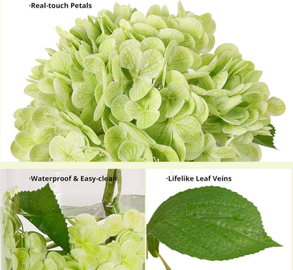 10PCS Pink Hydrangea Artificial Flowers, Faux Hydrangeas Bouquets | with Gift Box, for Wedding Centerpieces, DIY Bouquets, Bridal Shower, Home Decor
