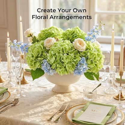 10PCS Pink Hydrangea Artificial Flowers, Faux Hydrangeas Bouquets | with Gift Box, for Wedding Centerpieces, DIY Bouquets, Bridal Shower, Home Decor