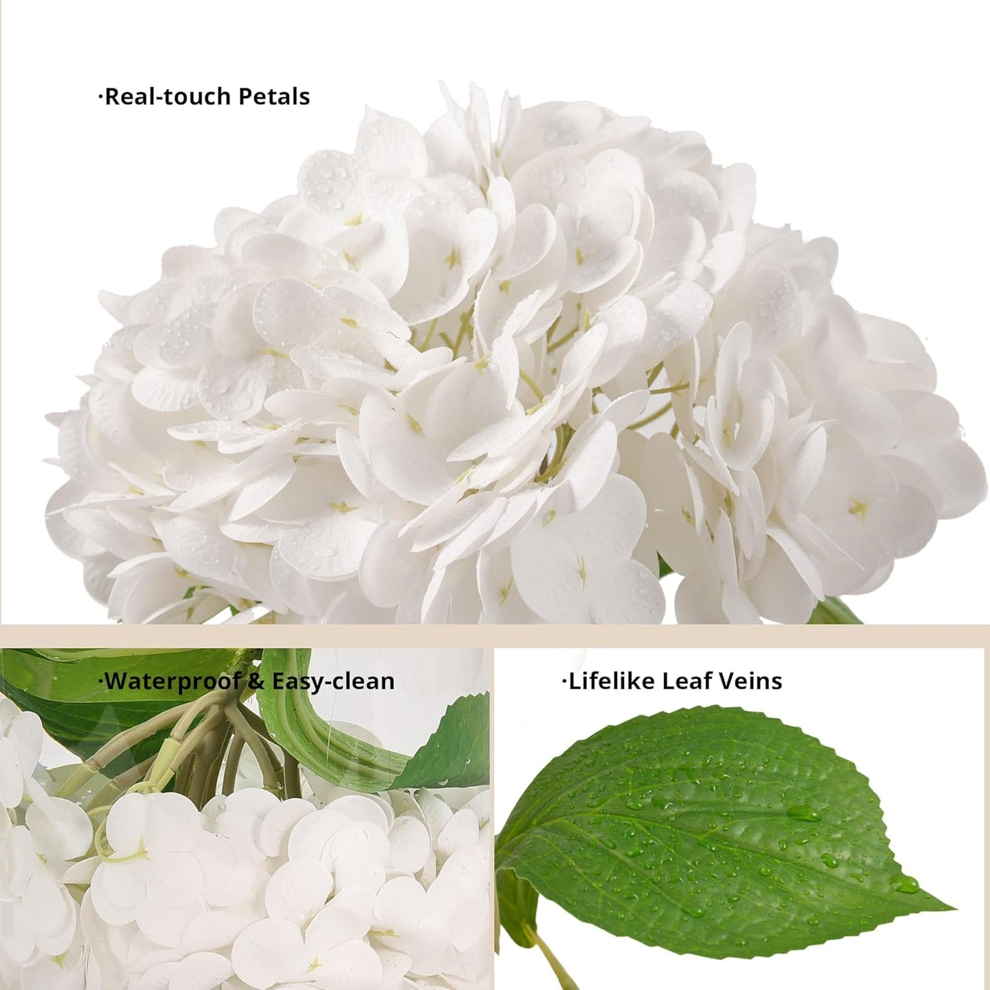 10PCS Pink Hydrangea Artificial Flowers, Faux Hydrangeas Bouquets | with Gift Box, for Wedding Centerpieces, DIY Bouquets, Bridal Shower, Home Decor