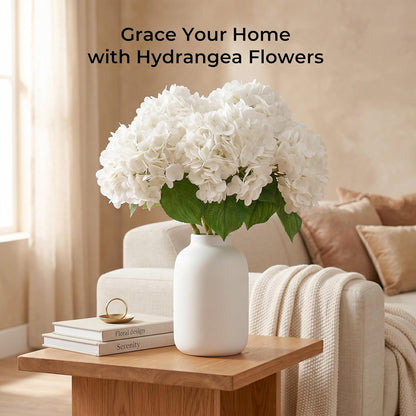 10PCS Pink Hydrangea Artificial Flowers, Faux Hydrangeas Bouquets | with Gift Box, for Wedding Centerpieces, DIY Bouquets, Bridal Shower, Home Decor
