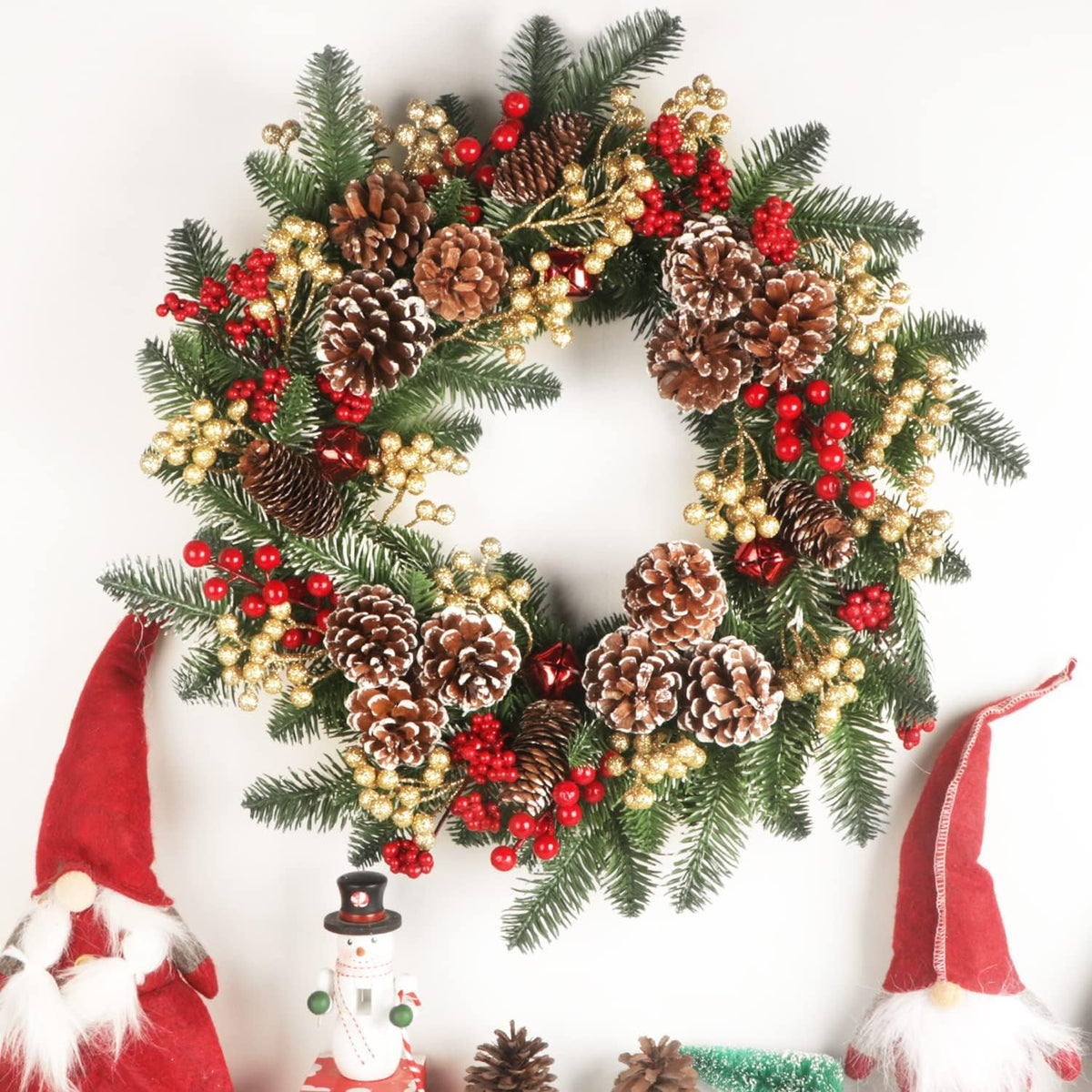 20 Pack 7 Inch Fall Artificial Orange Berry Stems Orange Berries Picks Holly Berry Branches Decorations for Tree Ornaments Fall Bouquets Wreath DIY Crafts Thanksgiving Harvest Autumn Home Decor