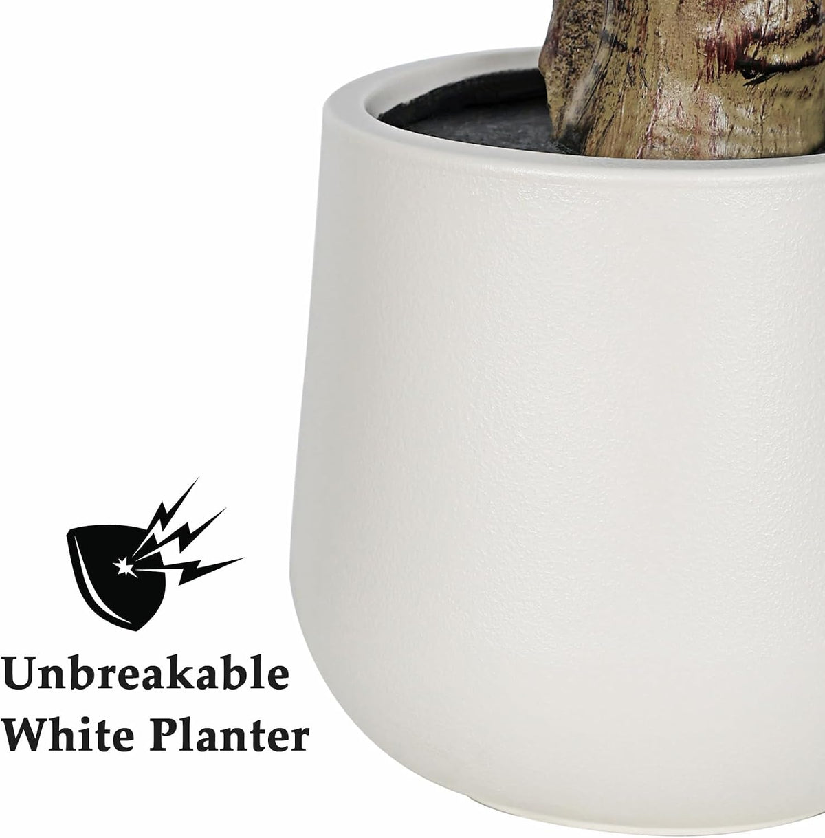 Artificial Eucalyptus Trees with White Planter, 6 FT Faux Eucalyptus Plants Indoor Tall Fake Floor Trees with Silk Leaves and Thick Trunk for Living Room Bedroom Corner Home Office Decoration