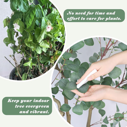 Artificial Eucalyptus Trees with White Planter, 6 FT Faux Eucalyptus Plants Indoor Tall Fake Floor Trees with Silk Leaves and Thick Trunk for Living Room Bedroom Corner Home Office Decoration