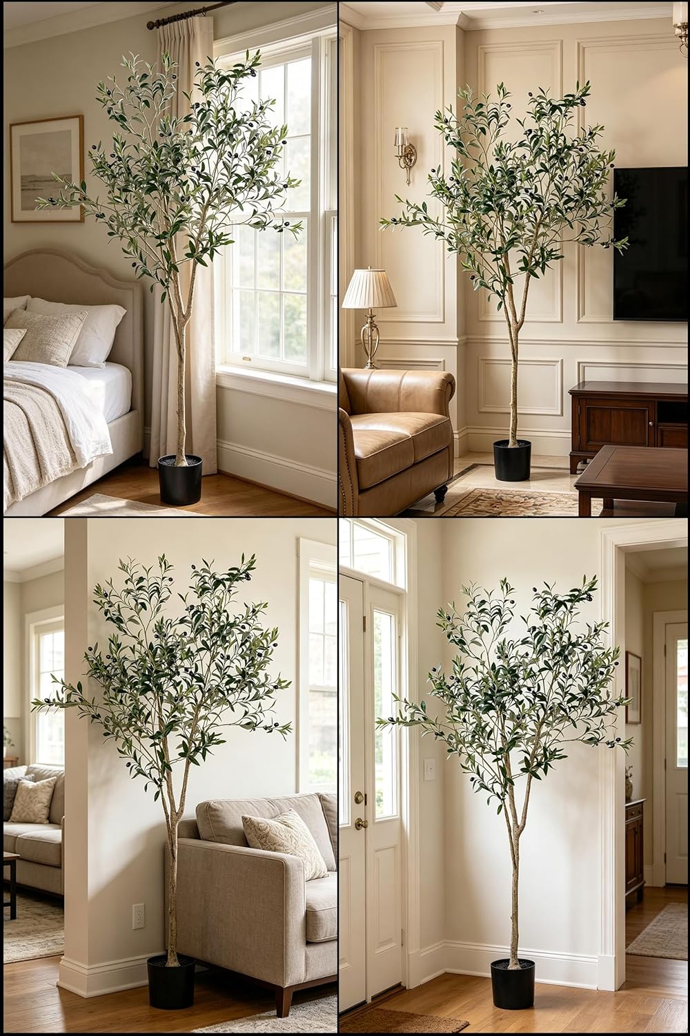 6FT Artificial Olive Tree Indoor for Living Room Decor with Planter