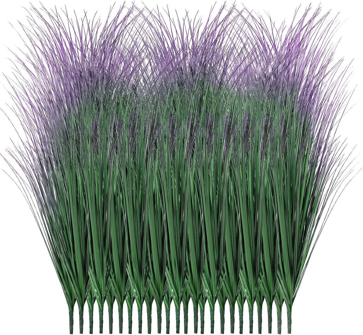 Artificial Plants Outdoor, 21" Faux Grass Greenery Stems Green&Red