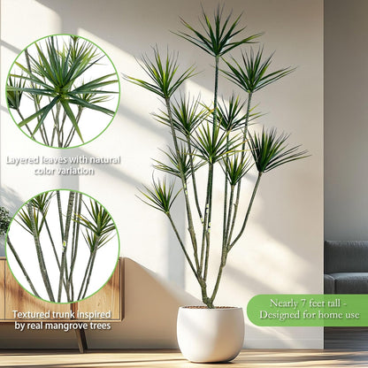 Artificial Dracaena marginata,5ft Tall Fake Plants Artificial Dracaena marginata Plants for Indoor, Fake Trees for Office Home Living Room Floor Patio Greening Porch Decor