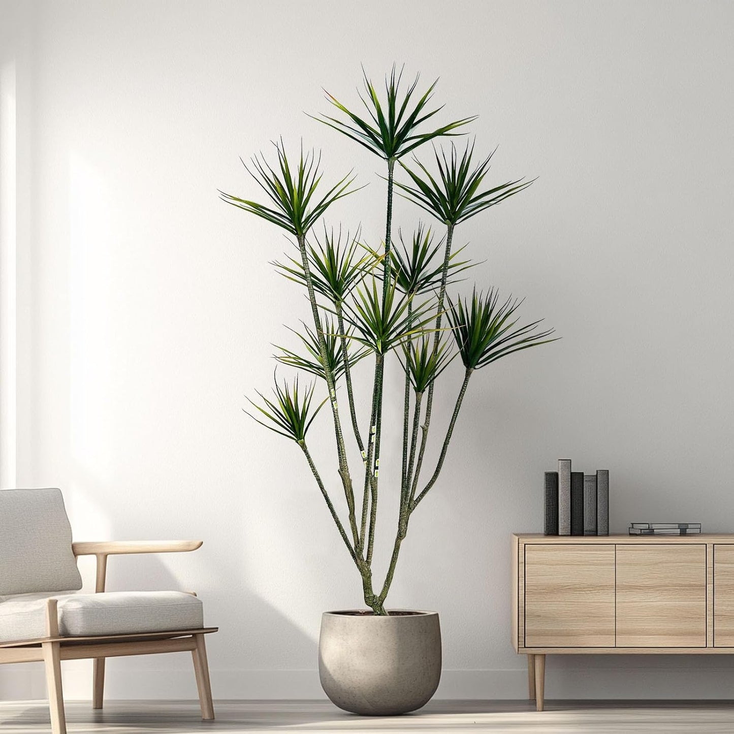 Artificial Dracaena marginata,5ft Tall Fake Plants Artificial Dracaena marginata Plants for Indoor, Fake Trees for Office Home Living Room Floor Patio Greening Porch Decor