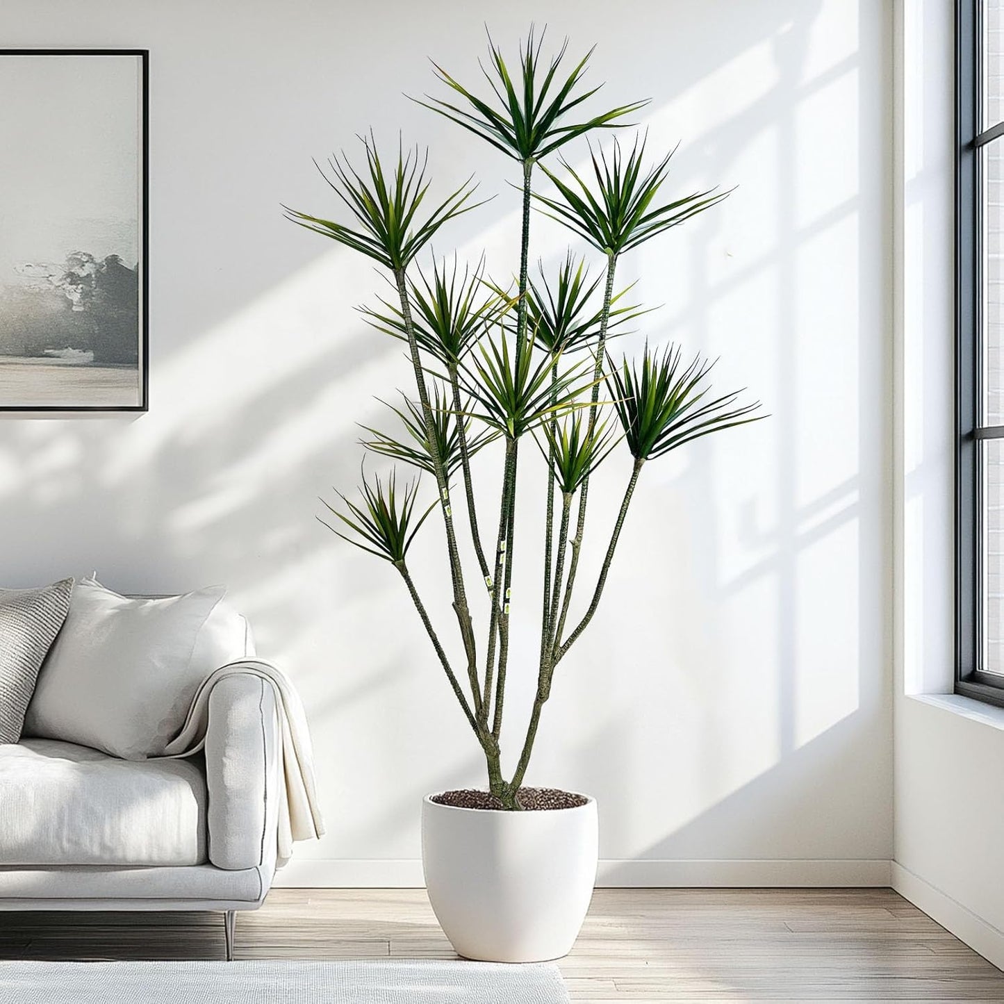 Artificial Dracaena marginata,5ft Tall Fake Plants Artificial Dracaena marginata Plants for Indoor, Fake Trees for Office Home Living Room Floor Patio Greening Porch Decor