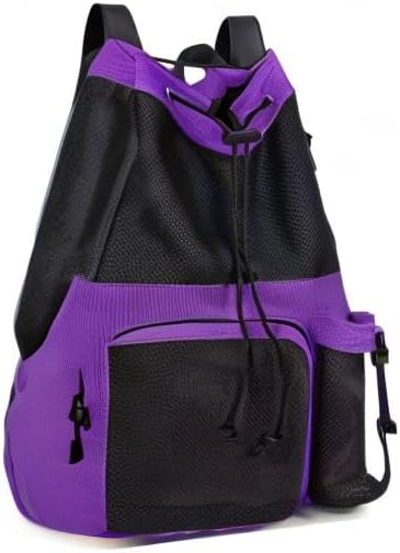 Large Mesh Drawstring Backpack with Shoe Bag, Durable Swimming String Sack with Handle for Sports Gym Yoga Beach Travel
