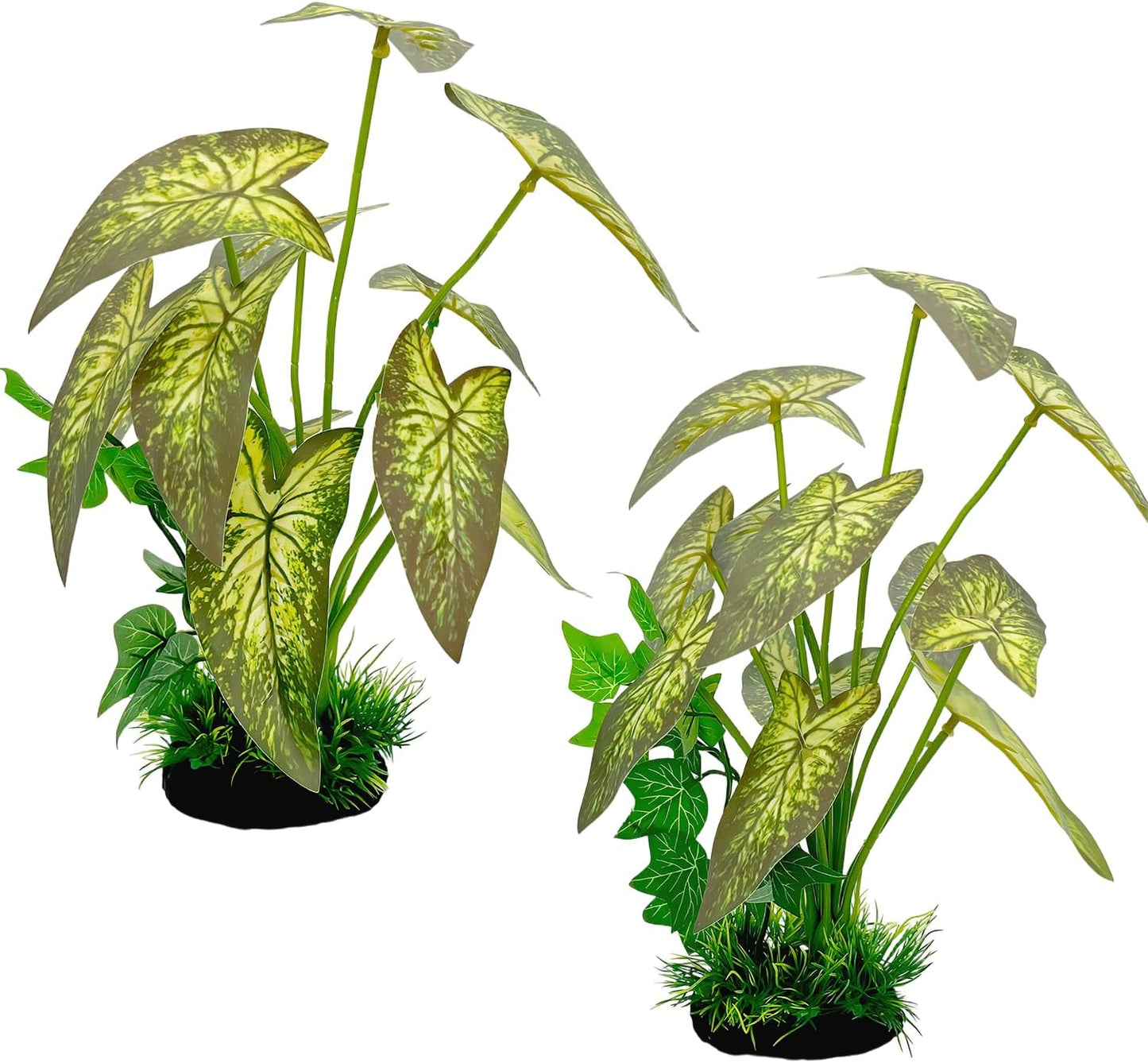 Silk Aquarium Plants 2-Pack 11.8" - Soft Silk Plants for Fish Tank, Artificial Decoration for Fish Habitats, Safe for All Fish (Red)