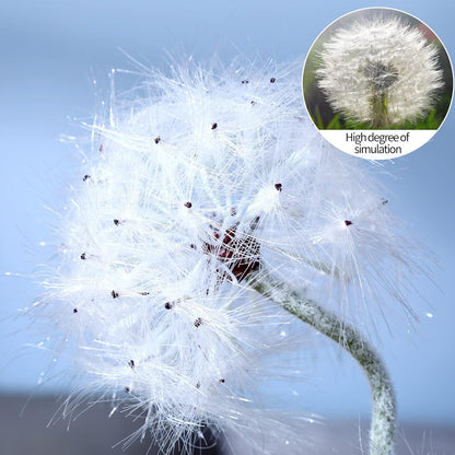 TOPIA Artificial Dandelion Flowers with LED Lights with Timer Faux Dandelion Wish Flowers for Christmas Decoration Home Decoration (4 Pcs)