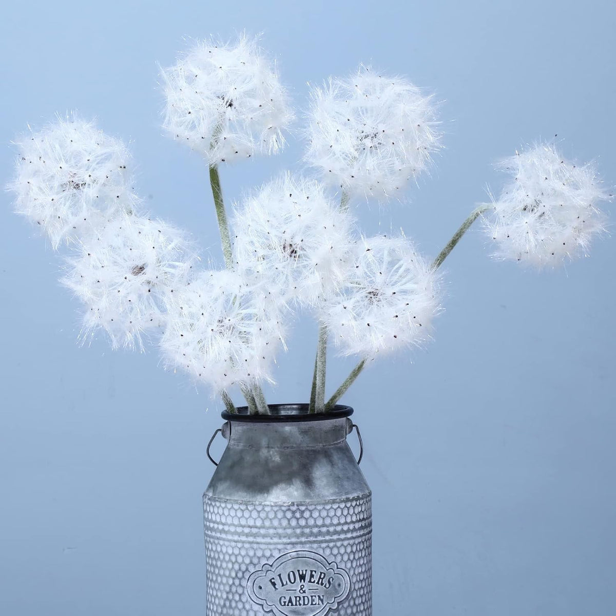 TOPIA Artificial Dandelion Flowers with LED Lights with Timer Faux Dandelion Wish Flowers for Christmas Decoration Home Decoration (4 Pcs)