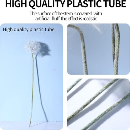 TOPIA Artificial Dandelion Flowers with LED Lights with Timer Faux Dandelion Wish Flowers for Christmas Decoration Home Decoration (4 Pcs)